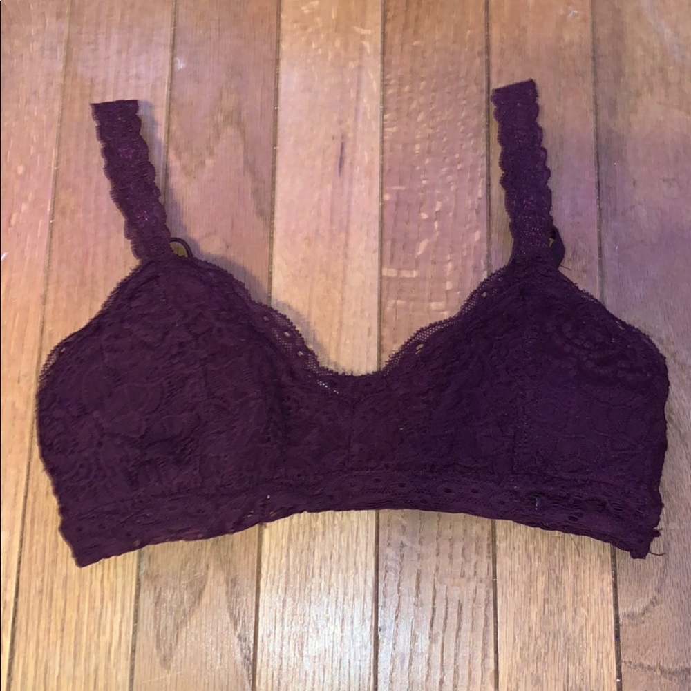 purple lace bralette